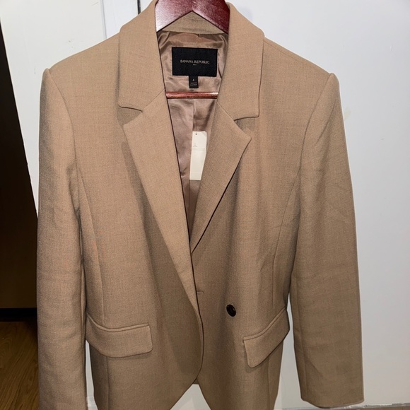 Banana Republic DOUBLE WEAVE ASYMMETRICAL BLAZER - Picture 4 of 5